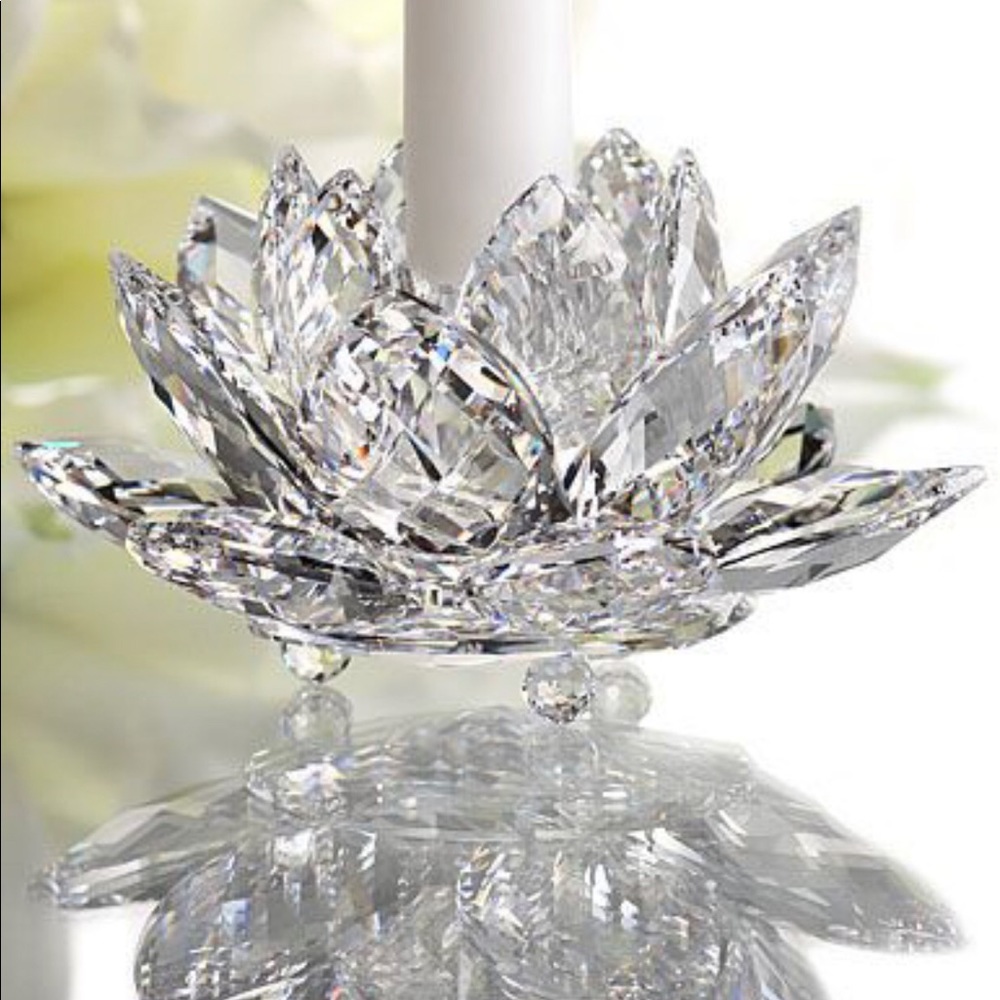 Swarovski Crystal Paradise Waterlily Candle Holder